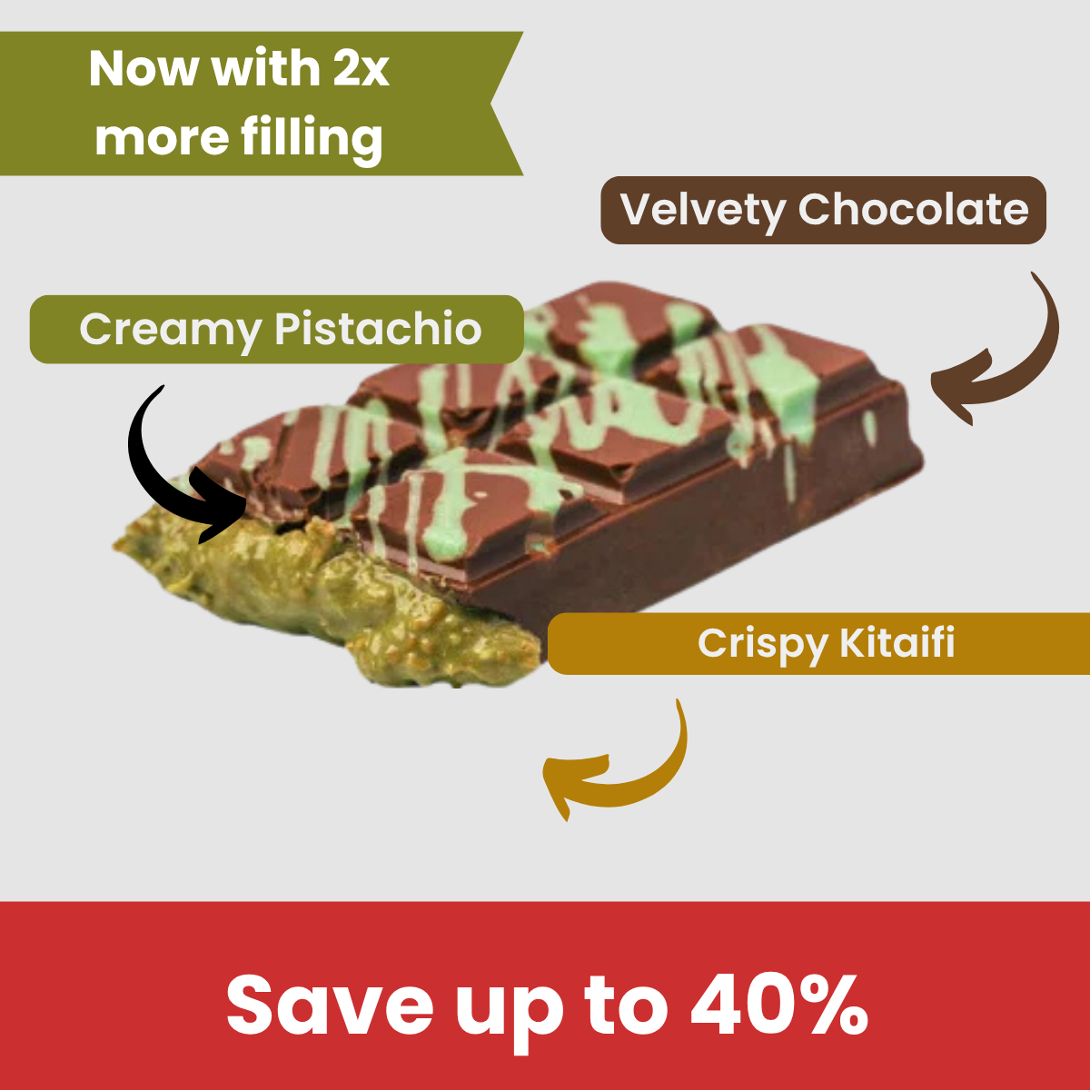 SUMMER SALE - DUBAI PISTACHIO CHOCOLATE BAR