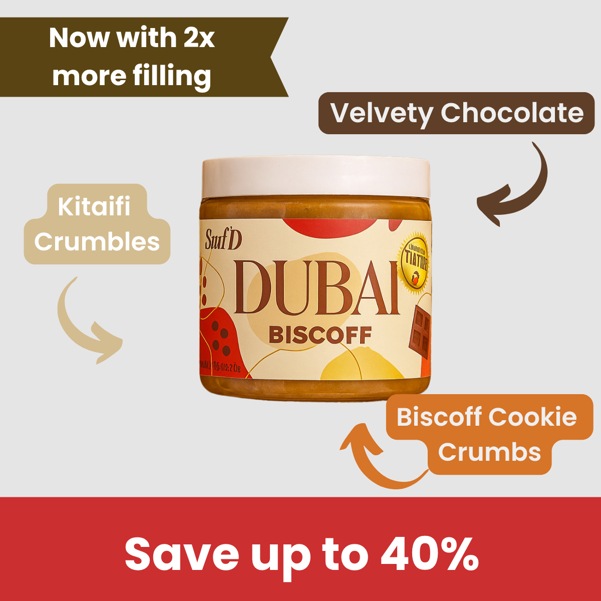 SUMMER SALE - DUBAI BISCOFF CHOCOLATE JAR