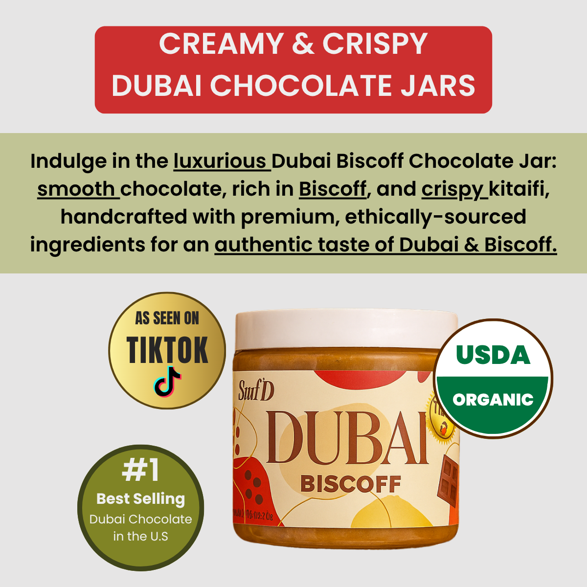 SUMMER SALE - DUBAI BISCOFF CHOCOLATE JAR