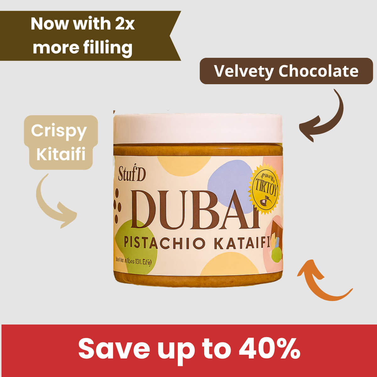 SUMMER SALE - DUBAI PISTACHIO CHOCOLATE JAR